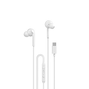 Dudao Dudao X3C+ Проводные наушники-вкладыши USB-C 1,2 м - Белый