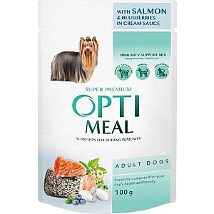 Синтез OPTIMEAL DOG сас.100г ВЗРОСЛЫЙ ЛОСОСЬ ЧЕРНИКА в соусе /12