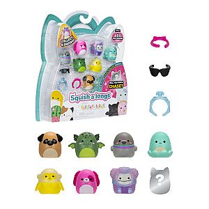 SQUISHMALLOWS SQUISH-A-LONGS Herojai, 8 vnt., 2,5 cm