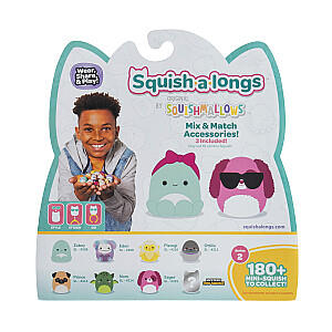 SQUISHMALLOWS SQUISH-A-LONGS Herojai, 8 vnt., 2,5 cm