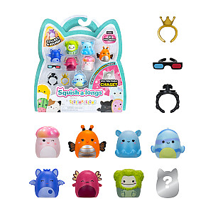 SQUISHMALLOWS SQUISH-A-LONGS Herojai, 8 vnt., 2,5 cm