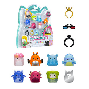 SQUISHMALLOWS SQUISH-A-LONGS Herojai, 8 vnt., 2,5 cm