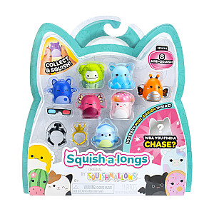 SQUISHMALLOWS SQUISH-A-LONGS Herojai, 8 vnt., 2,5 cm