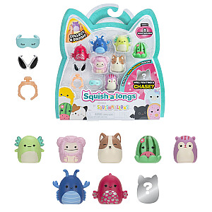 SQUISHMALLOWS SQUISH-A-LONGS Herojai, 8 vnt., 2,5 cm