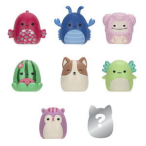 SQUISHMALLOWS SQUISH-A-LONGS Herojai, 8 vnt., 2,5 cm