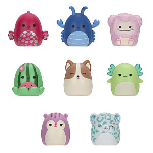SQUISHMALLOWS SQUISH-A-LONGS Herojai, 8 vnt., 2,5 cm
