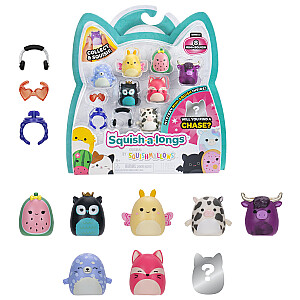 SQUISHMALLOWS SQUISH-A-LONGS Herojai, 8 vnt., 2,5 cm