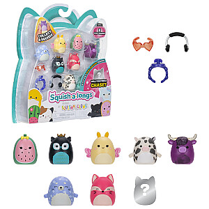 SQUISHMALLOWS SQUISH-A-LONGS Herojai, 8 vnt., 2,5 cm