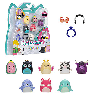 SQUISHMALLOWS SQUISH-A-LONGS Herojai, 8 vnt., 2,5 cm