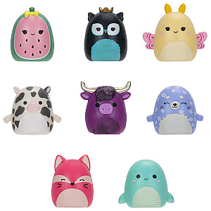 SQUISHMALLOWS SQUISH-A-LONGS Herojai, 8 vnt., 2,5 cm