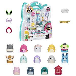 SQUISHMALLOWS SQUISH-A-LONGS Herojai, 14 vnt., 2,5 cm