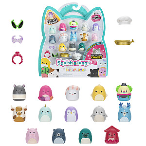 SQUISHMALLOWS SQUISH-A-LONGS Herojai, 14 vnt., 2,5 cm