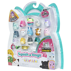SQUISHMALLOWS SQUISH-A-LONGS Herojai, 14 vnt., 2,5 cm