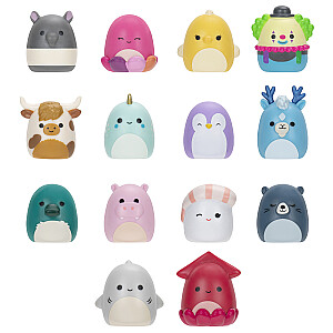 SQUISHMALLOWS SQUISH-A-LONGS Herojai, 14 vnt., 2,5 cm