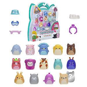 SQUISHMALLOWS SQUISH-A-LONGS Herojai, 14 vnt., 2,5 cm