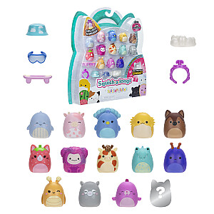 SQUISHMALLOWS SQUISH-A-LONGS Herojai, 14 vnt., 2,5 cm