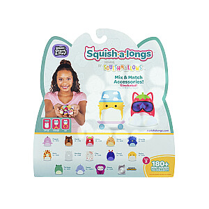 SQUISHMALLOWS SQUISH-A-LONGS Herojai, 14 vnt., 2,5 cm
