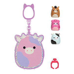 SQUISHMALLOWS CLIP-A-LONGS Herojai-siurprizai, 3 vnt., 2,5 cm