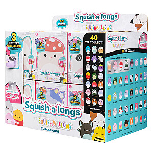SQUISHMALLOWS CLIP-A-LONGS Herojai-siurprizai, 3 vnt., 2,5 cm