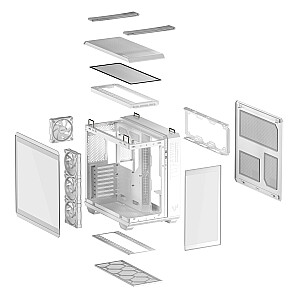 ASUS TUF GAMING GT502 Horizon TG ARGB Белый Midi Tower