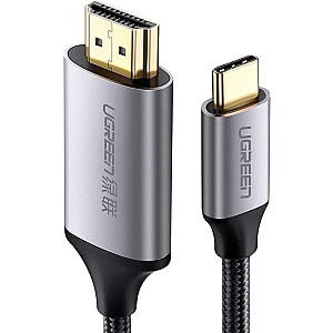 Ugreen USB-C - HDMI kabelis 1,5 m sidabrinis (50570)