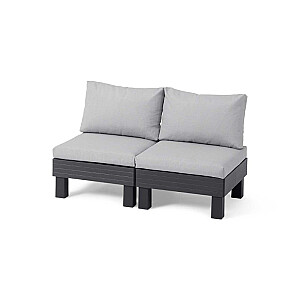 Садовый диван двухместный Elements 2 Seater серый/светло-серый