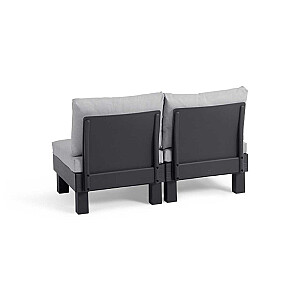 Садовый диван двухместный Elements 2 Seater серый/светло-серый