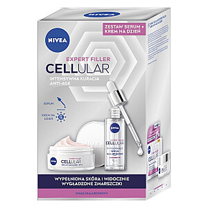 NIVEA SET Expert Filler Cellular krem przeciwzmarszczkowy do twarzy na dzień 50ml + hialuronowe serum do twarzy wypełniające 30ml