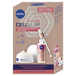 NIVEA SET Expert Lift Cellular krem przeciwzmarszczkowy do twarzy na dzień SPF30 50ml + strefowe serum do twarzy 30ml