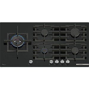 Варочная панель Bosch Serie 6 PPM9A6I40 черного цвета, встраиваемая, 90 см, газовая, 5 конфорок
