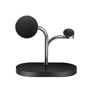 Samsung GP-PWU024WIABW зарядное устройство для мобильных устройств Гарнитура, смартфон, умные часы Черный, серебристый USB Беспроводная зарядка в помещении