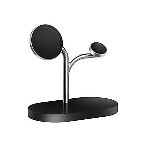 Samsung GP-PWU024WIABW зарядное устройство для мобильных устройств Гарнитура, смартфон, умные часы Черный, серебристый USB Беспроводная зарядка в помещении