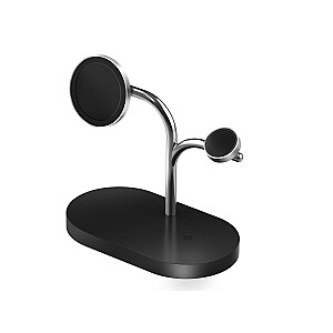 Samsung GP-PWU024WIABW зарядное устройство для мобильных устройств Гарнитура, смартфон, умные часы Черный, серебристый USB Беспроводная зарядка в помещении