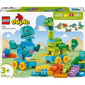 Duplo 3 viename Dinozaurai ant ratų (10451)