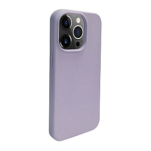 iLike Apple iPhone 14 Pro Silicone plastic case Eco Print Design Flower Purple