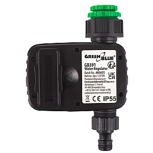 „GreenBlue“ elektroninis laistymo valdiklis, programatorius, maitinimo šaltiniai 2x 1,5 V AA, GB391
