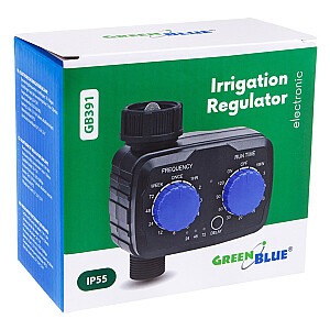 „GreenBlue“ elektroninis laistymo valdiklis, programatorius, maitinimo šaltiniai 2x 1,5 V AA, GB391