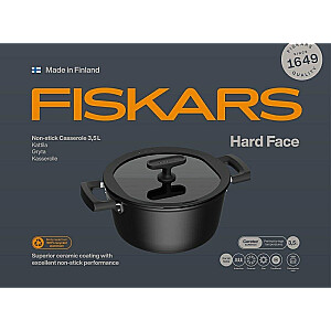 Fiskars Fiskars Hard Face puodas su dangčiu, talpa 3,5 l HARD FACE