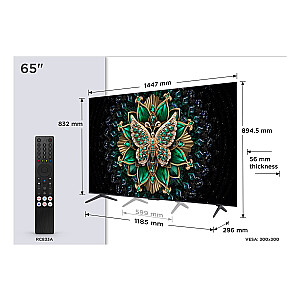 TCL C6K 65C6K 165,1 cm (65") 4K „Ultra HD“ išmanusis televizorius, „Wi-Fi“, metalinis