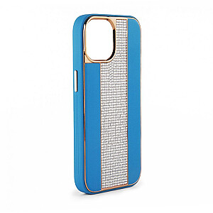 iLike Apple iPhone 11 Diamonds and Leather Case Blue