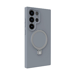 Evelatus Samsung Galaxy S25 Ultra Premium Magnetic with Stand Soft Touch Silicone Case Silver