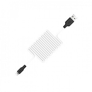 Hoco X21 Silicone iP charging cable Black White