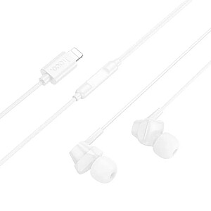 Hoco M113 Clear универсальные цифровые наушники с микрофоном iP Белые