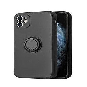 iLike Apple IPHONE 12 PRO MAX SILICONE CASE RING Black