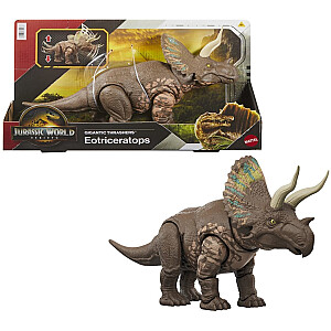 Mattel Jurassic World: Atgimimo dinozauro milžino ataka: Eotriceratops dinozauro figūrėlė (JGB93)