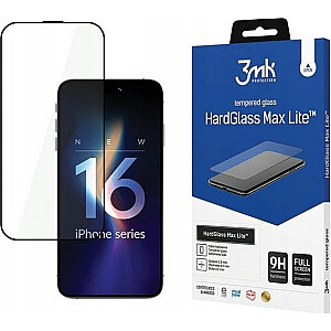 3MK 3MK HardGlass Max Lite iPhone 16 Pro 6.3 juodas/juodas, viso ekrano Glass Lite