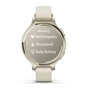 „Garmin Lily 2 Active“ 38 mm skaitmeninis 240 x 201 pikselių lietimui jautrus ekranas, smėlio spalvos GPS (palydovinis)
