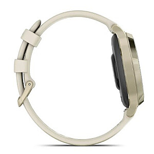 „Garmin Lily 2 Active“ 38 mm skaitmeninis 240 x 201 pikselių lietimui jautrus ekranas, smėlio spalvos GPS (palydovinis)