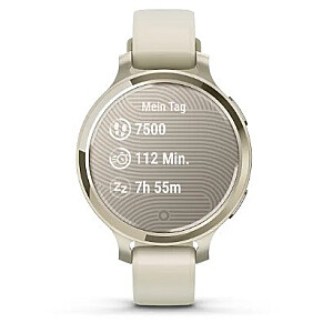 „Garmin Lily 2 Active“ 38 mm skaitmeninis 240 x 201 pikselių lietimui jautrus ekranas, smėlio spalvos GPS (palydovinis)