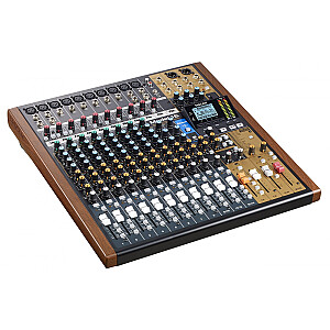 Garso maišytuvas Tascam MODEL 16, 16 kanalų, 20 - 30000 Hz, juodas, auksinis, medinis